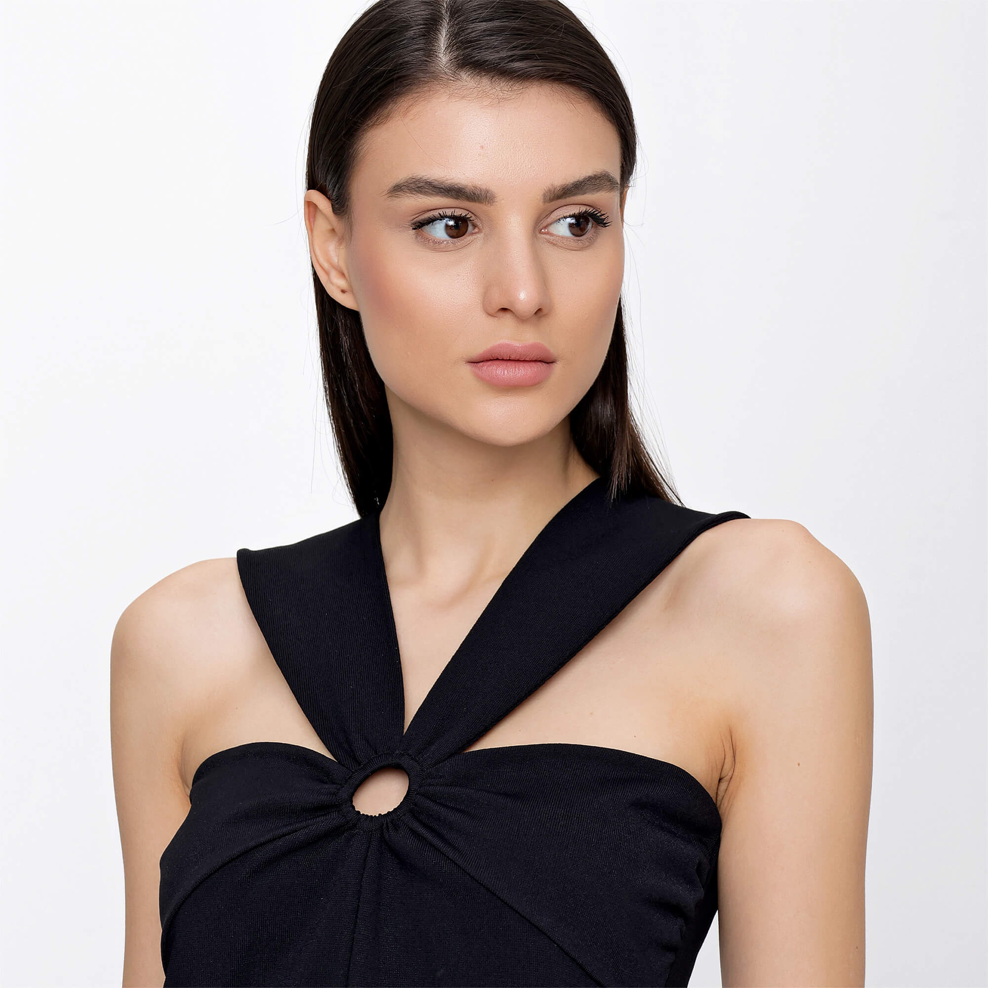 Stella McCartney - Black Viscose Strap Mini Dress